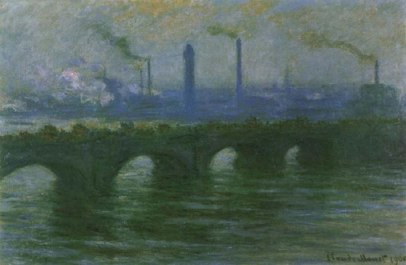 Claude Monet Waterloo Bridge,Overcast Weather China oil painting art